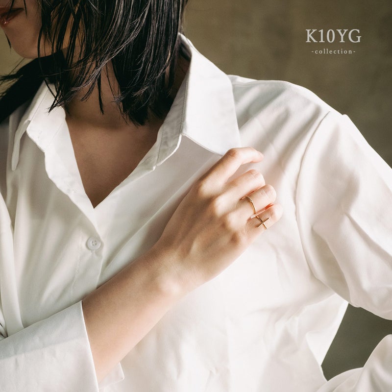 K10YG バーモチーフ ピンキーリング_10