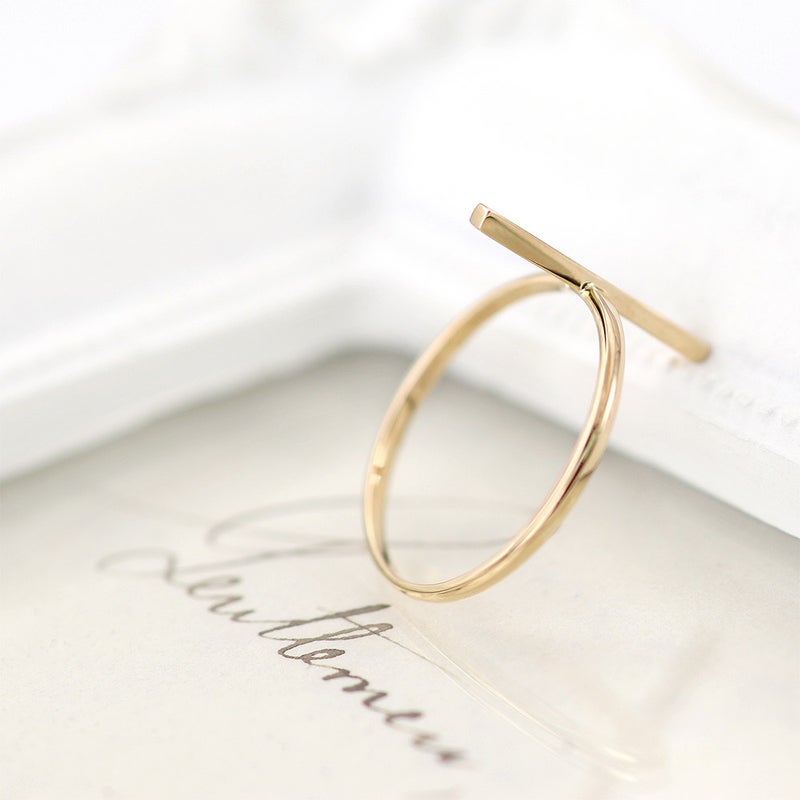 K10YG バーモチーフ ピンキーリング_11