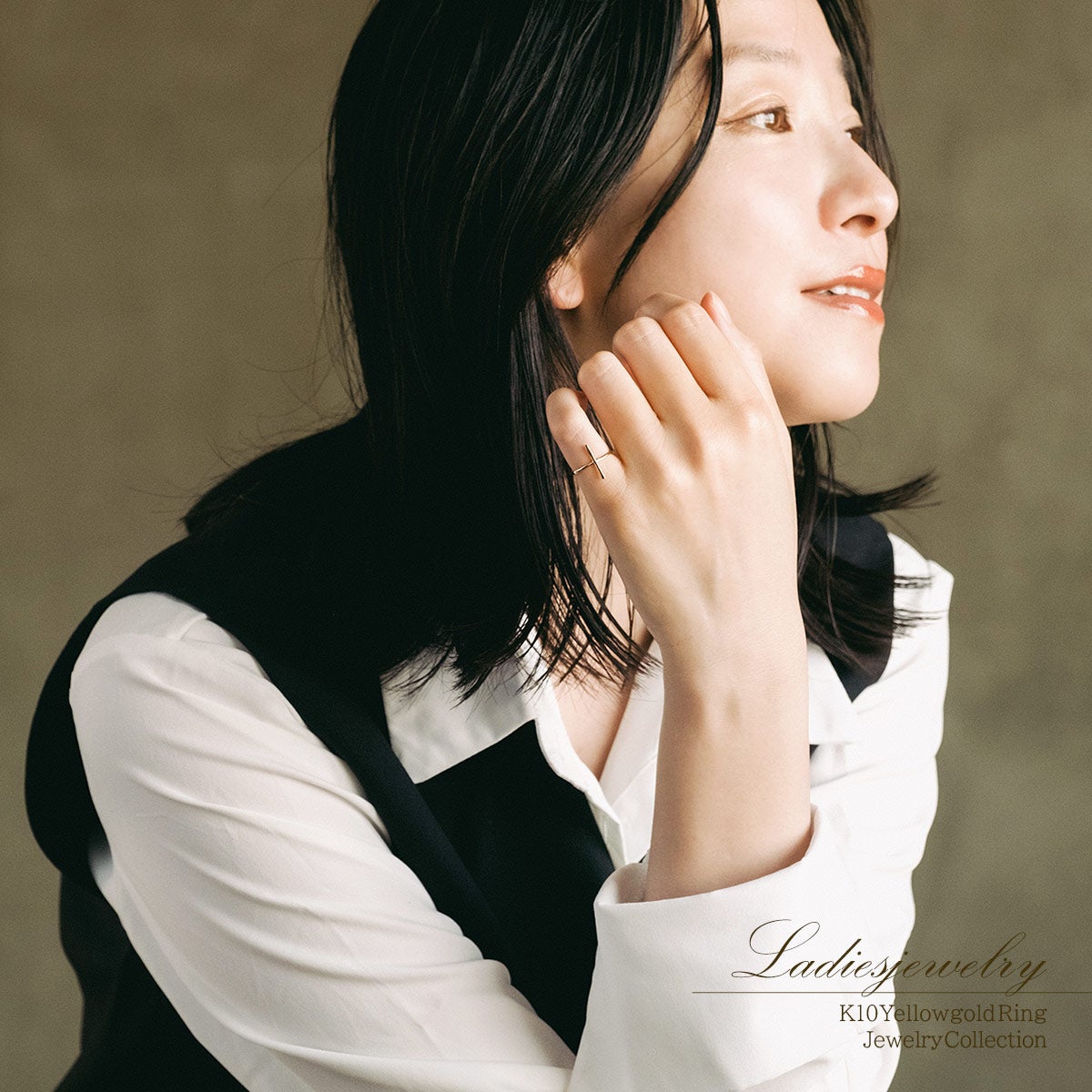 K10YG バーモチーフ ピンキーリング_16