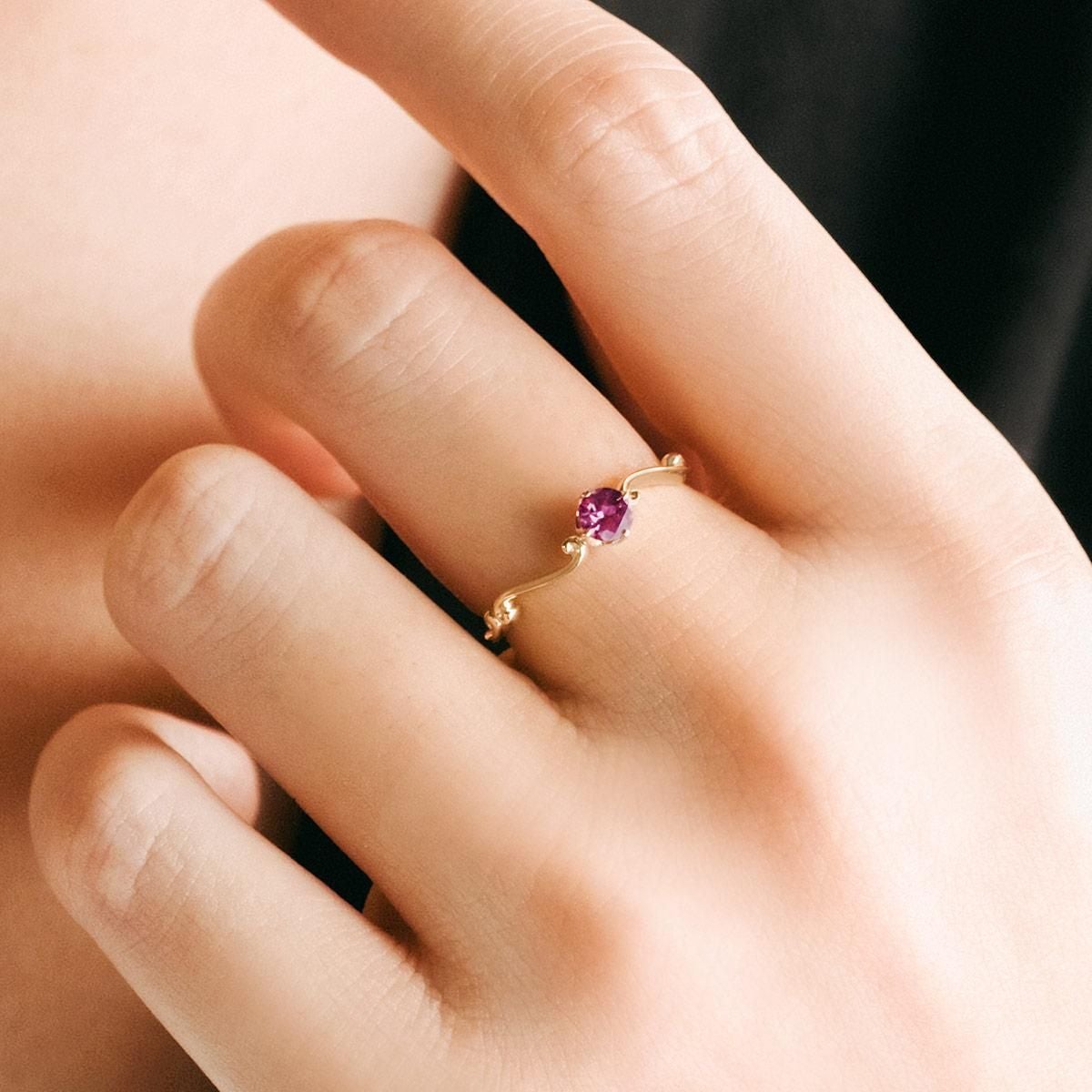 K10YG ロードライトガーネットリング_04