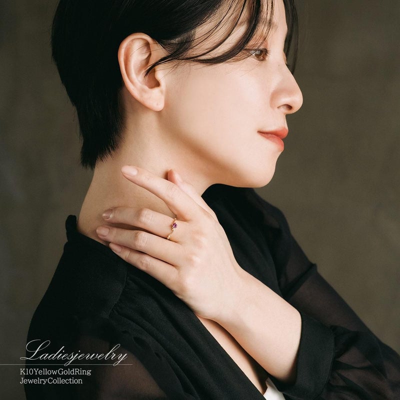 K10YG ロードライトガーネットリング_11