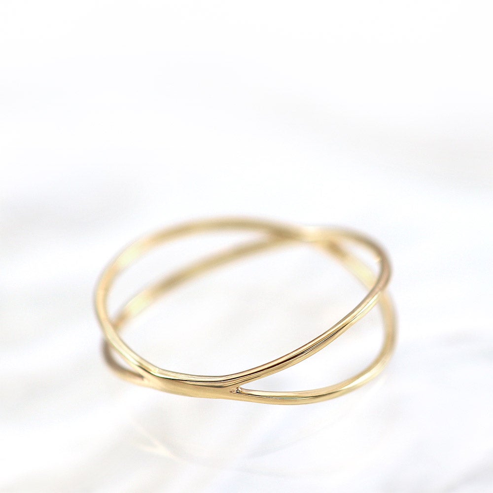 K10YG 交差モチーフ ピンキーリング_03