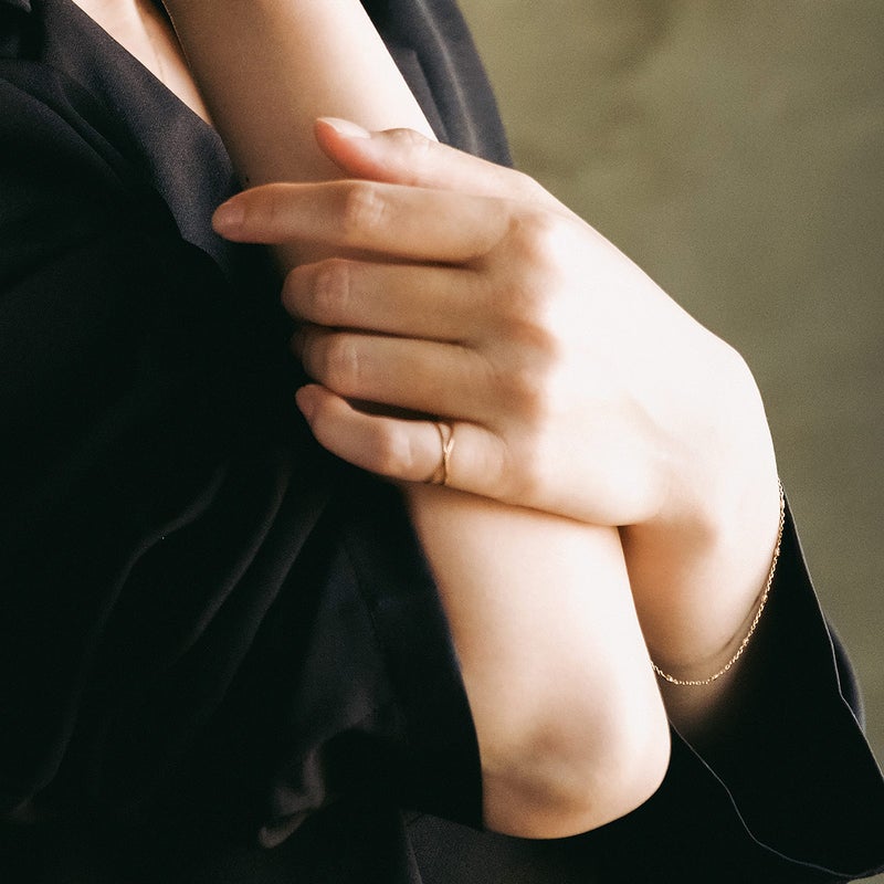 K10YG 交差モチーフ ピンキーリング_05