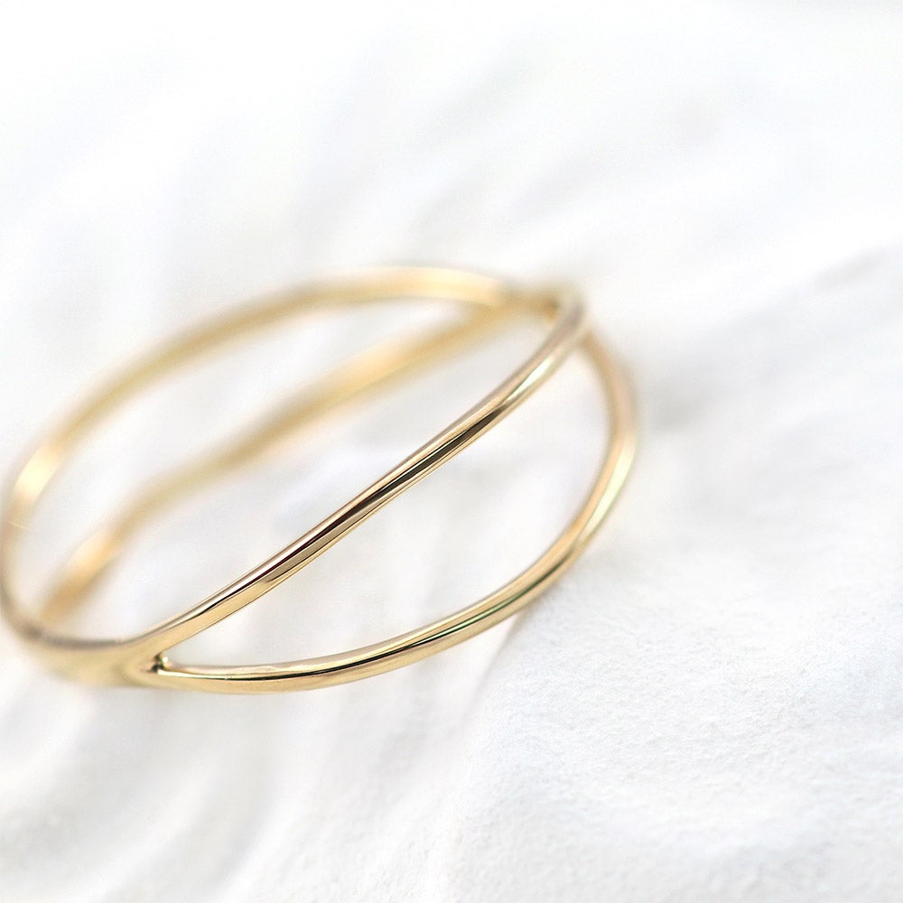 K10YG 交差モチーフ ピンキーリング_14