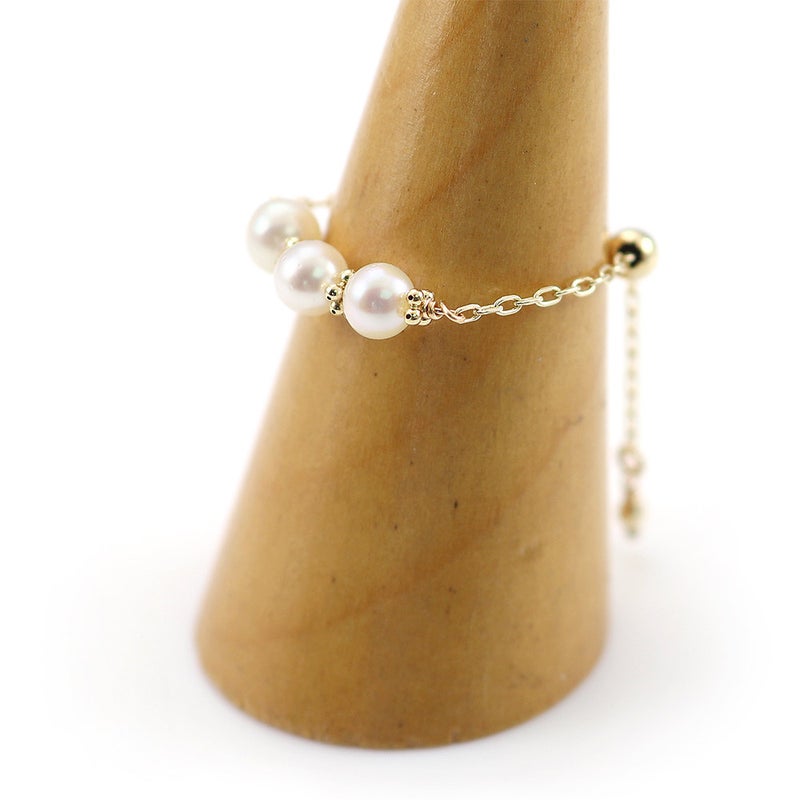 K10YG アコヤ真珠 チェーンリング_04