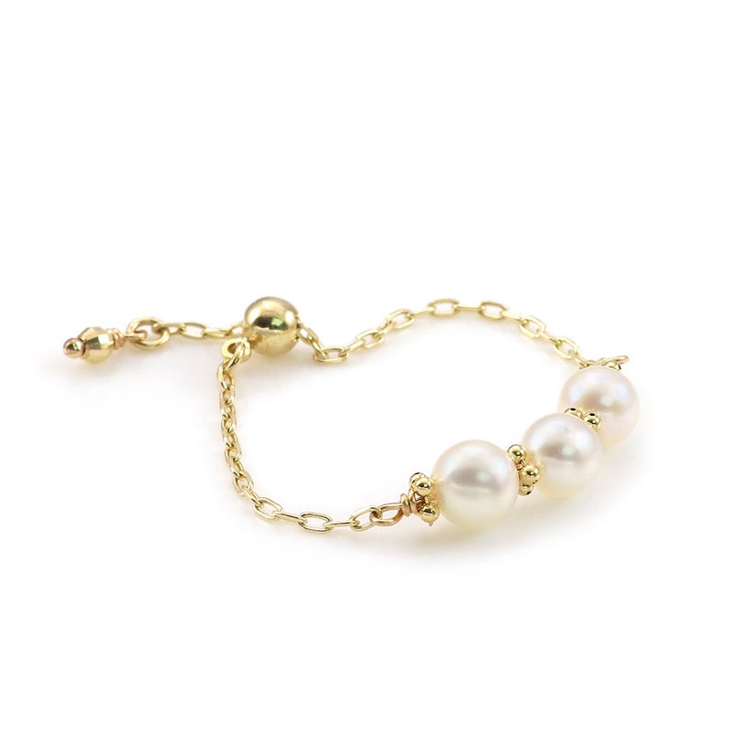 K10YG アコヤ真珠 チェーンリング_09