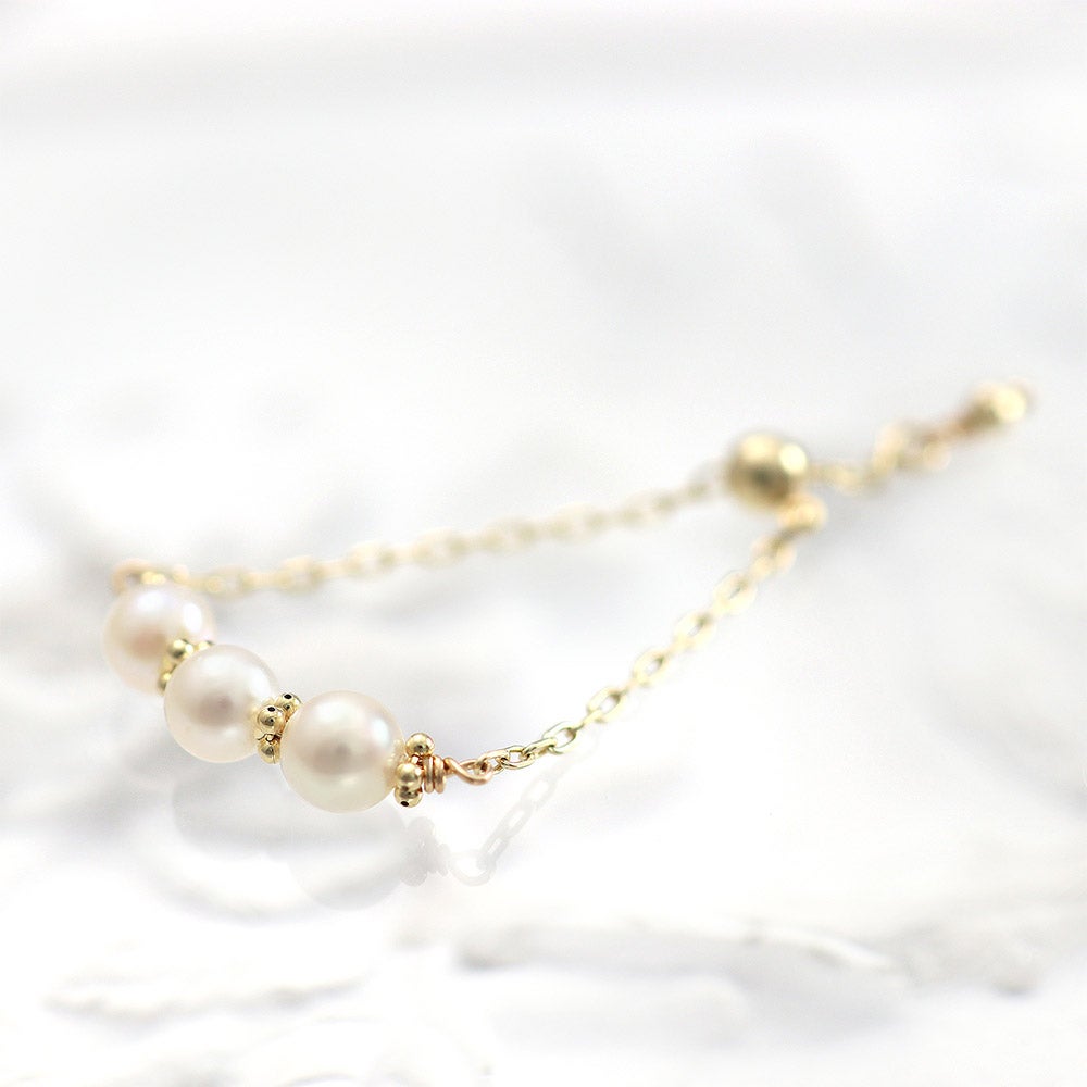 K10YG アコヤ真珠 チェーンリング_10