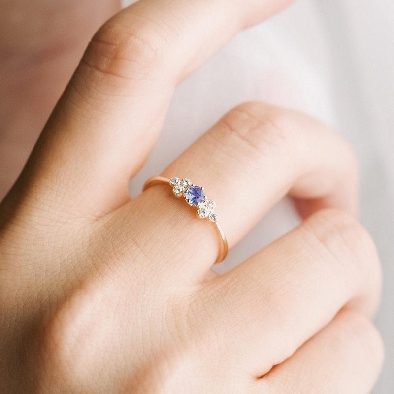 K10YG ダイヤモンド＆タンザナイトリング_04