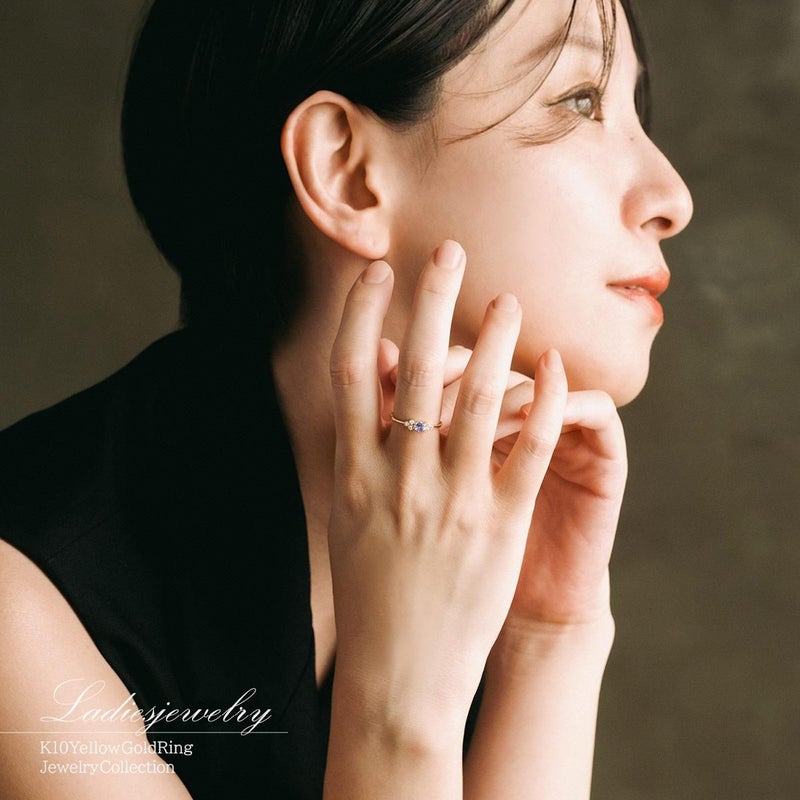 K10YG ダイヤモンド＆タンザナイトリング_11