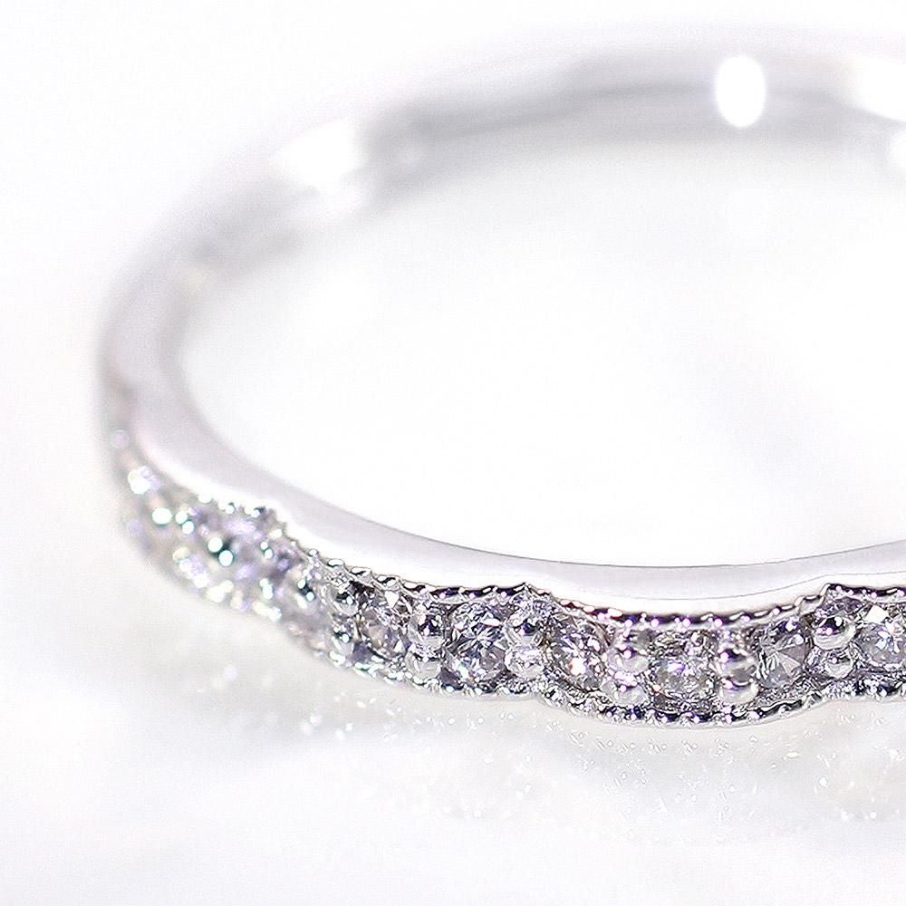 K10WG ダイヤモンド 0.13ct ピンキーリング_04