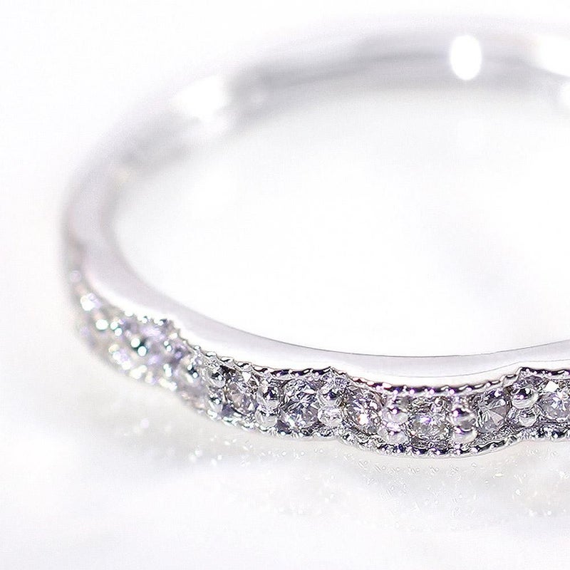 K10WG ダイヤモンド 0.13ct ピンキーリング_04