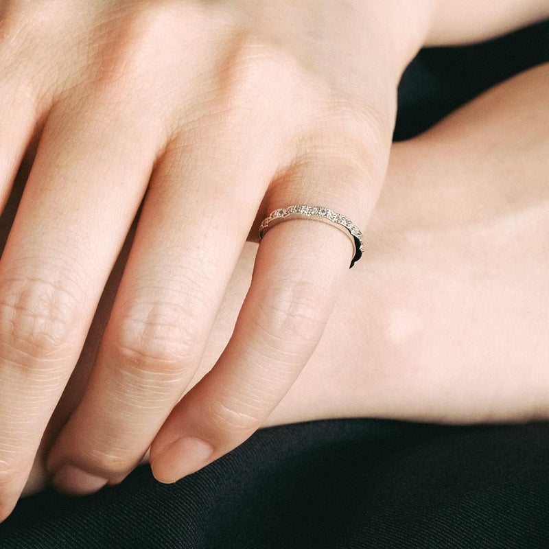 K10WG ダイヤモンド 0.13ct ピンキーリング_05