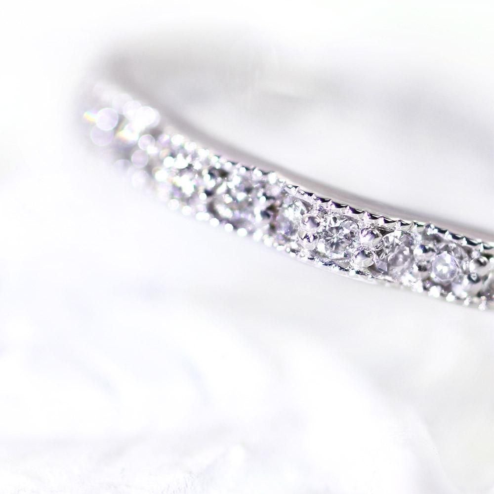 K10WG ダイヤモンド 0.13ct ピンキーリング_12