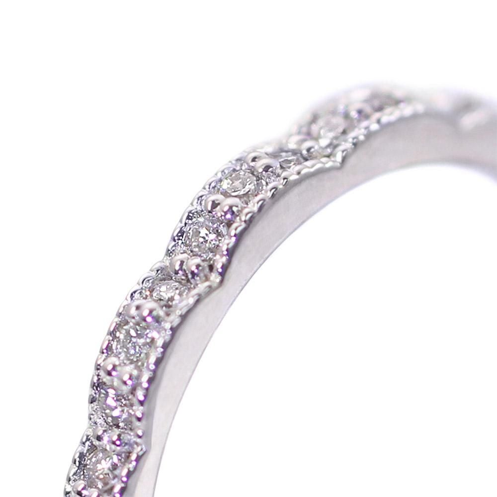 K10WG ダイヤモンド 0.13ct ピンキーリング_13