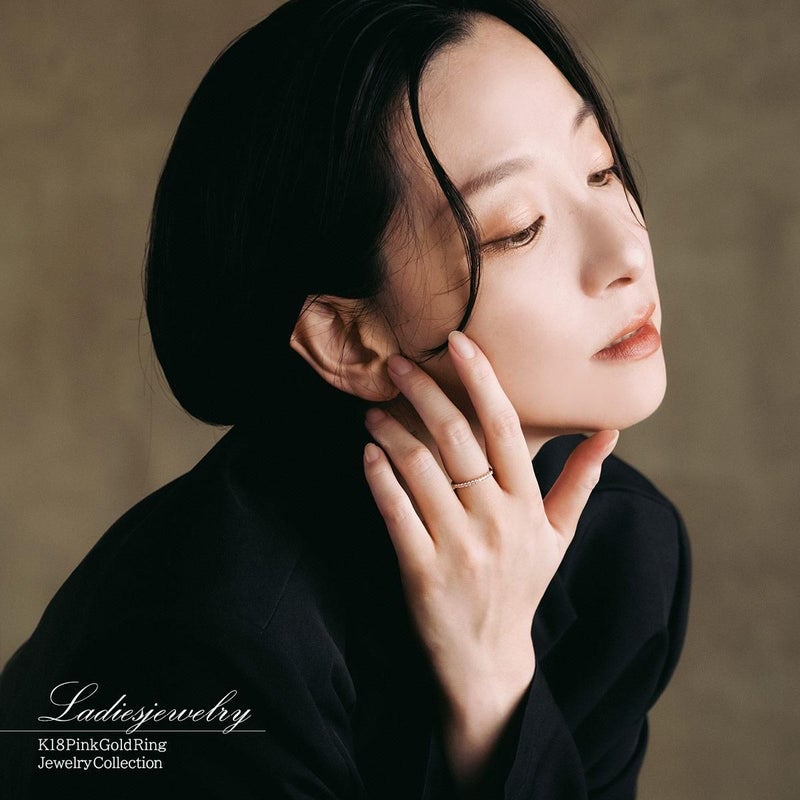 K18PG ダイヤモンド ハーフエタニティリング_11