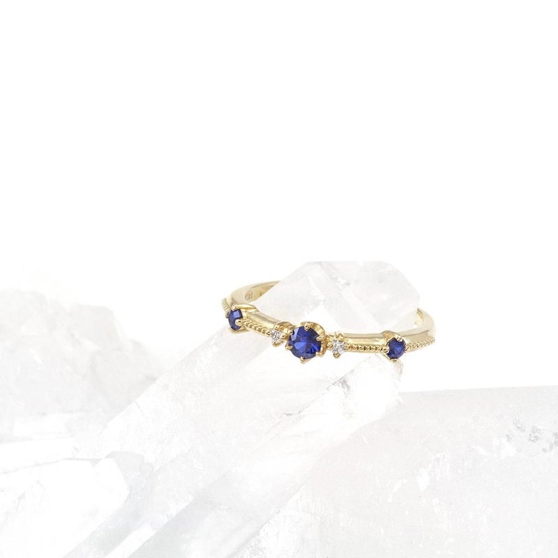 K18YG ダイヤモンド＆サファイア リング_10