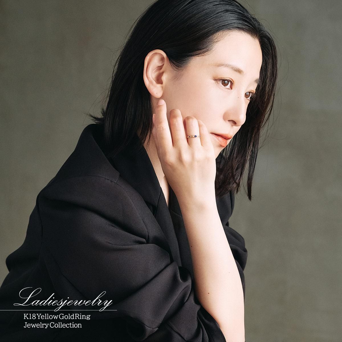 K18YG ダイヤモンド＆サファイア リング_11