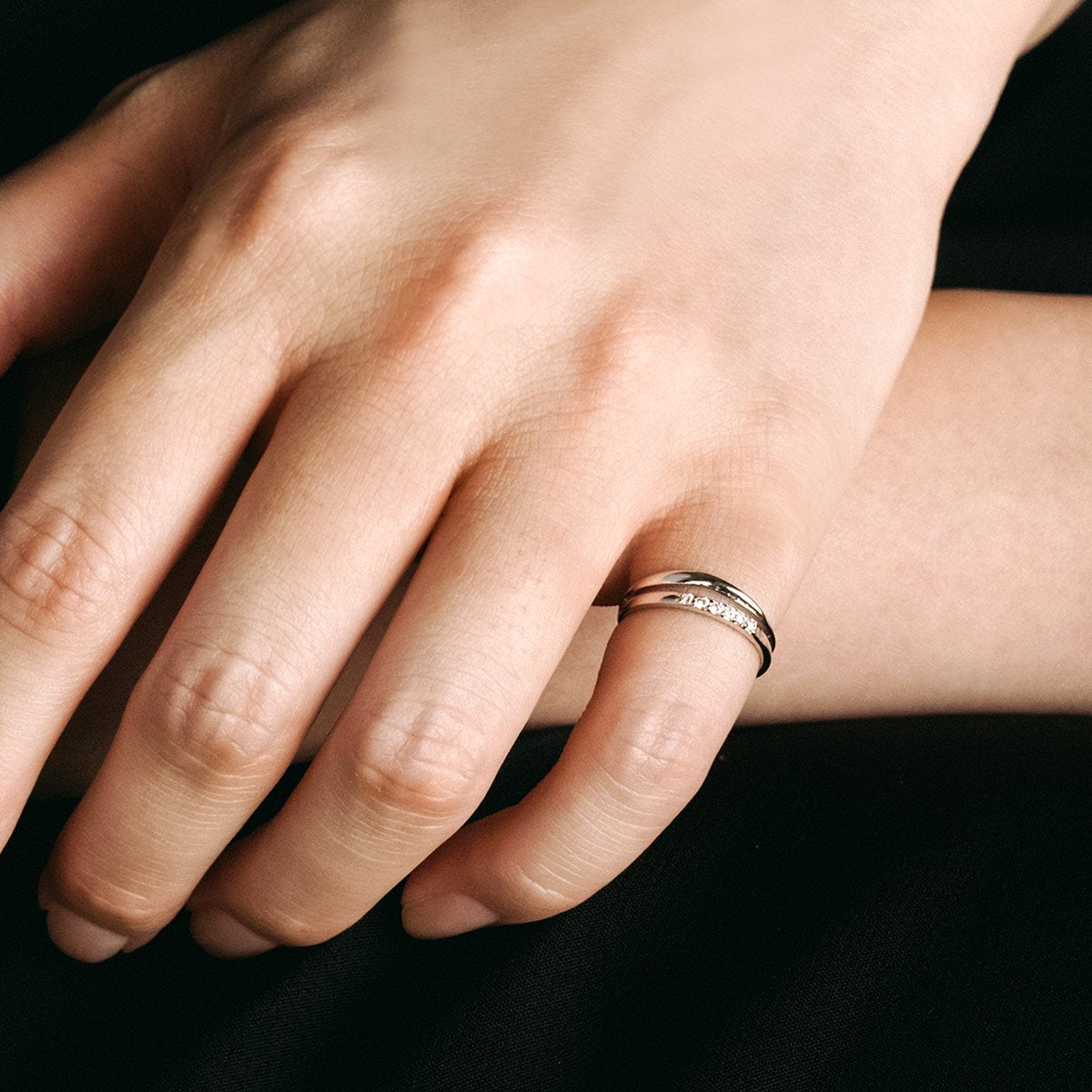 K18WG ダイヤモンド ピンキーリング_04