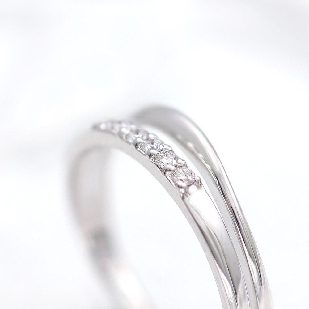 K18WG ダイヤモンド ピンキーリング_11