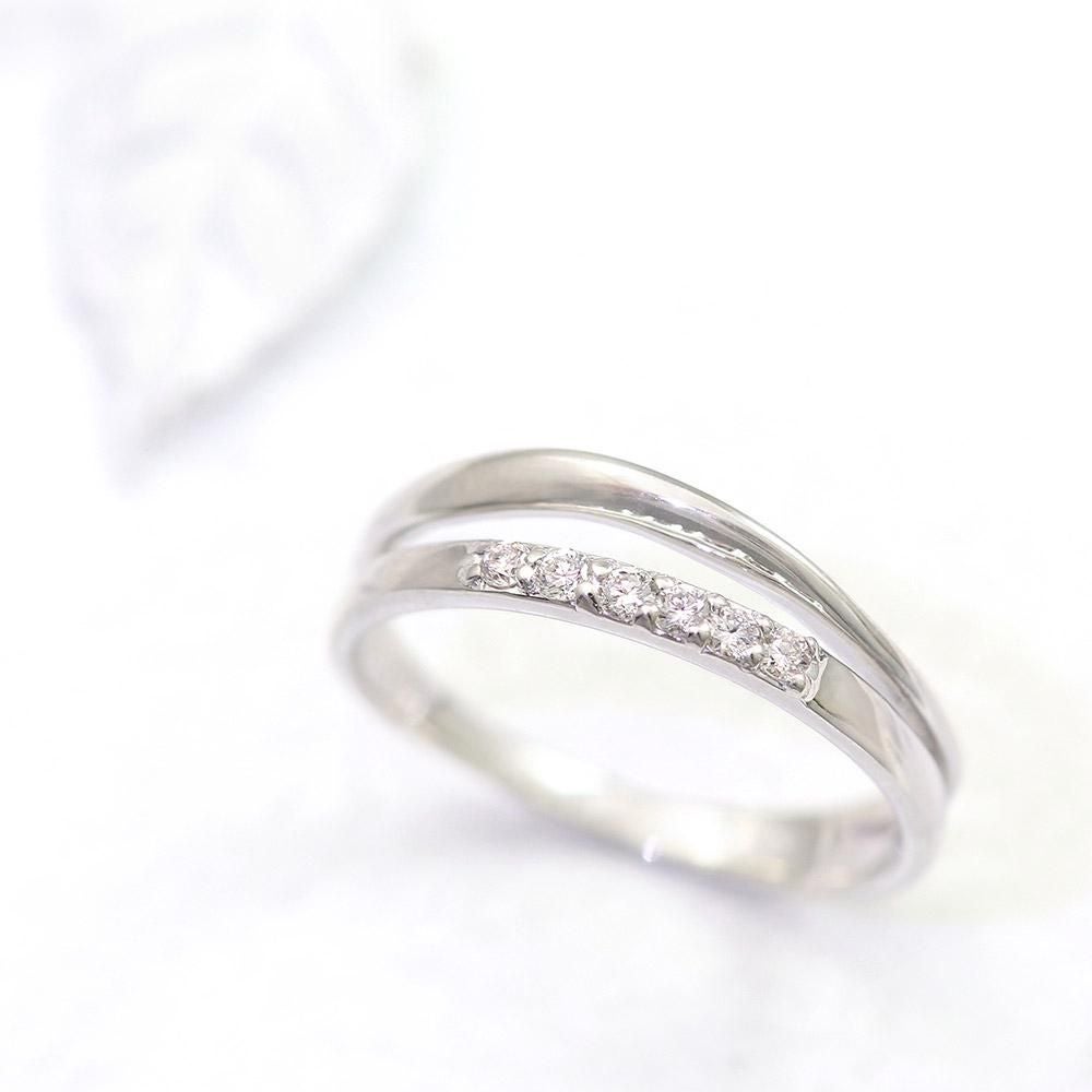 K18WG ダイヤモンド ピンキーリング_13