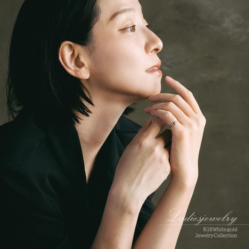 K18WG ダイヤモンド ピンキーリング_14