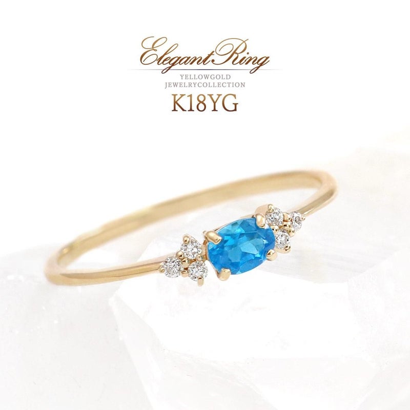 K18YG ダイヤモンド＆アパタイト リング_01