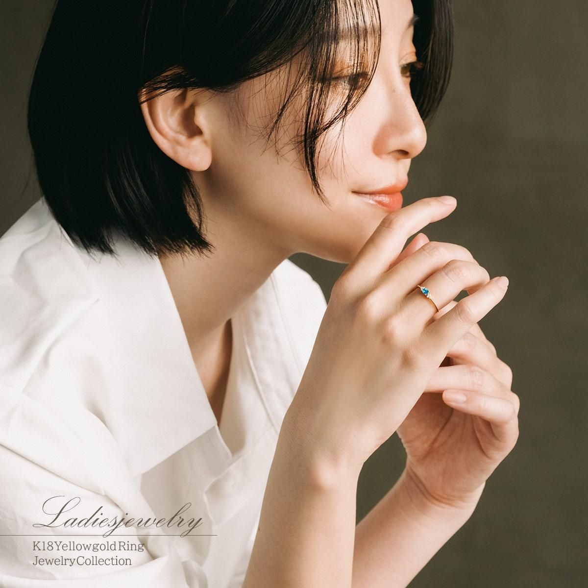 K18YG ダイヤモンド＆アパタイト リング_11