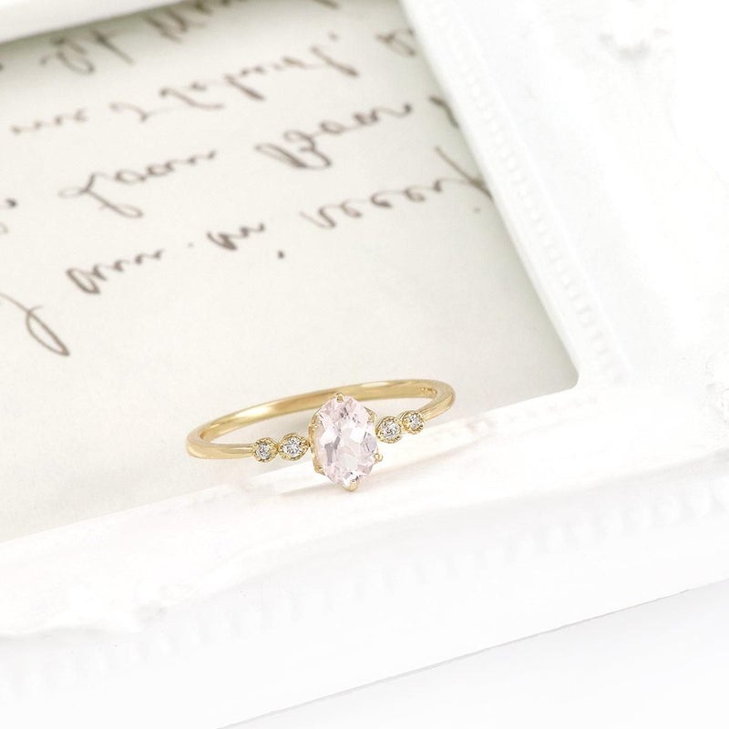 K18YG ダイヤモンド＆モルガナイトリング_03