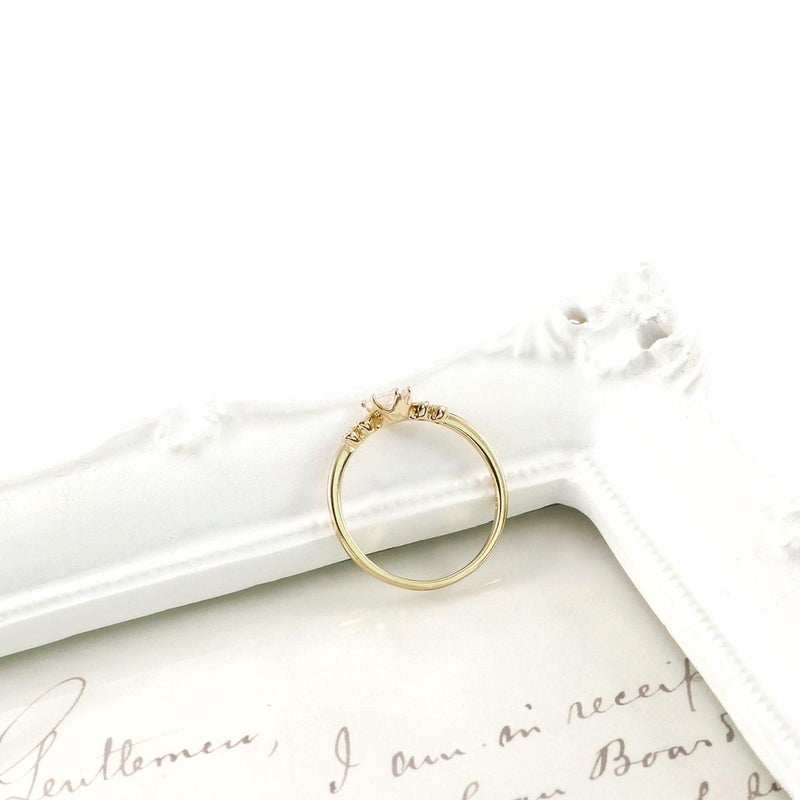 K18YG ダイヤモンド＆モルガナイトリング_10