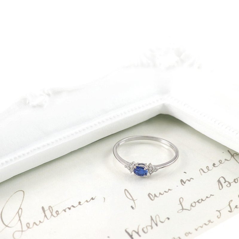 Pt900 ダイヤモンド＆サファイア リング 9月 誕生石_03