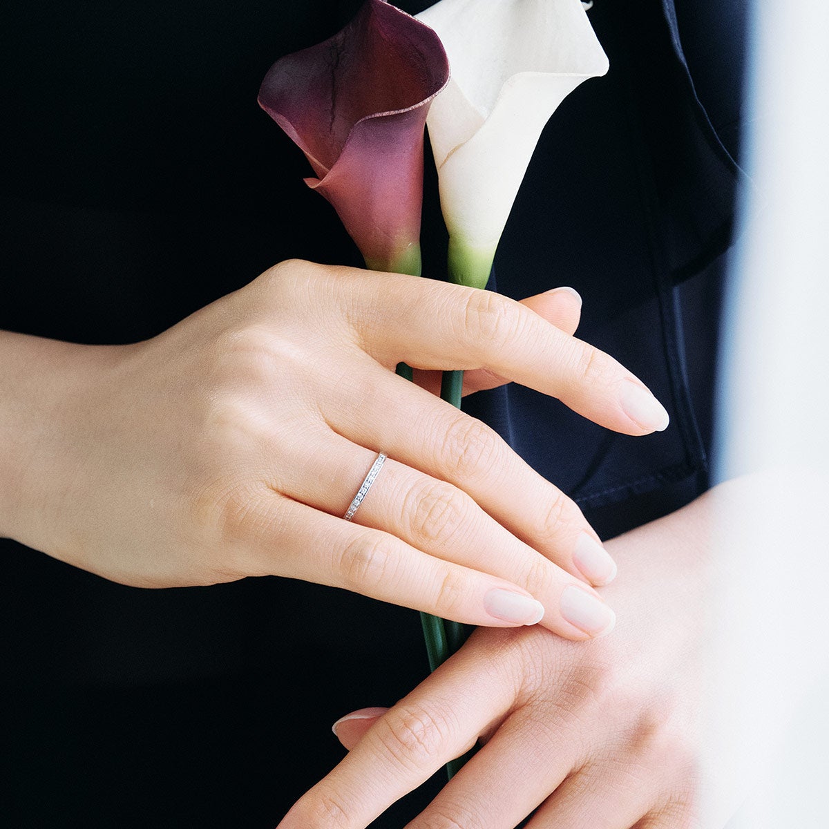 Pt950 ダイヤモンド ハーフエタニティリング_10