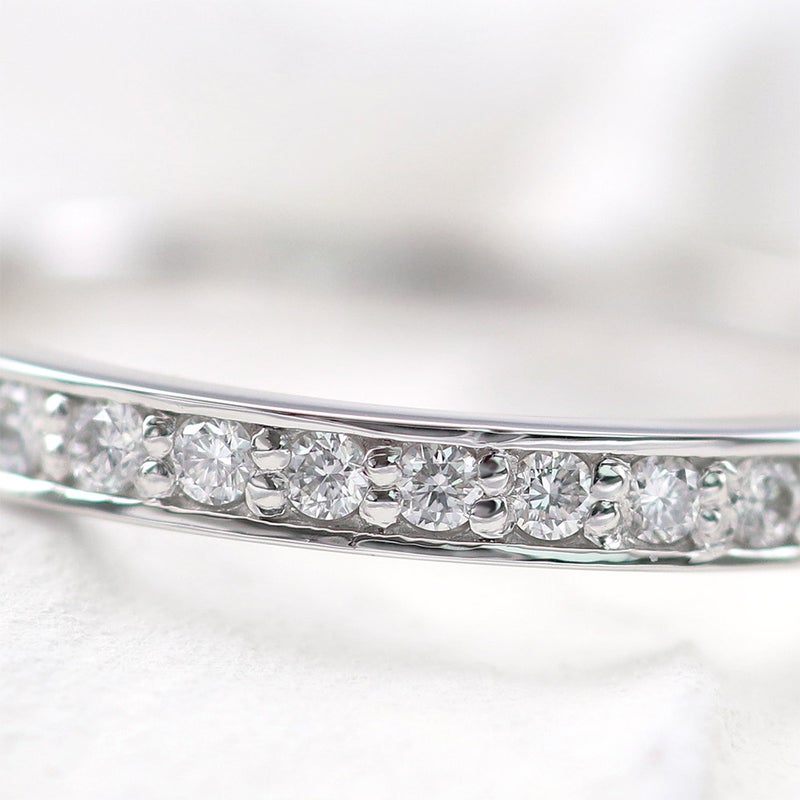 Pt950 ダイヤモンド ハーフエタニティリング_11