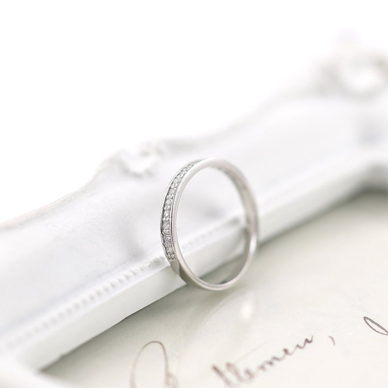 Pt950 ダイヤモンド ハーフエタニティリング_12