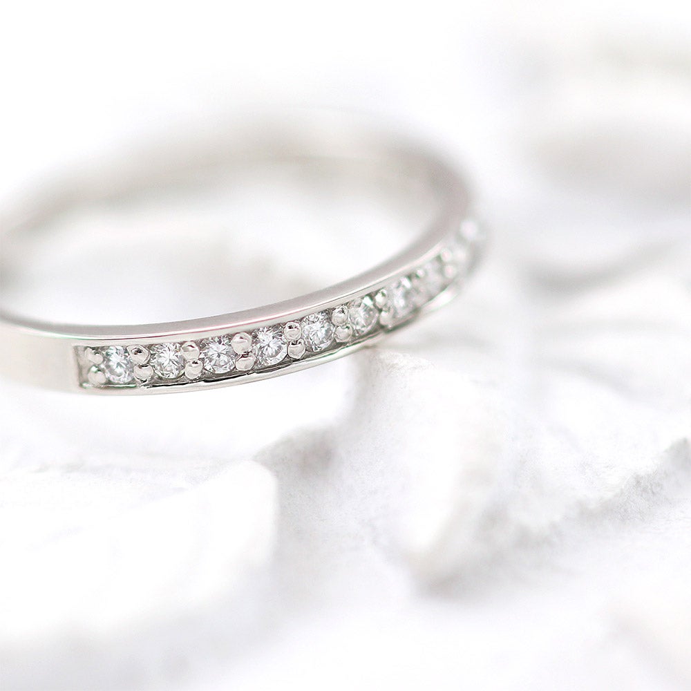 Pt950 ダイヤモンド ハーフエタニティリング_13