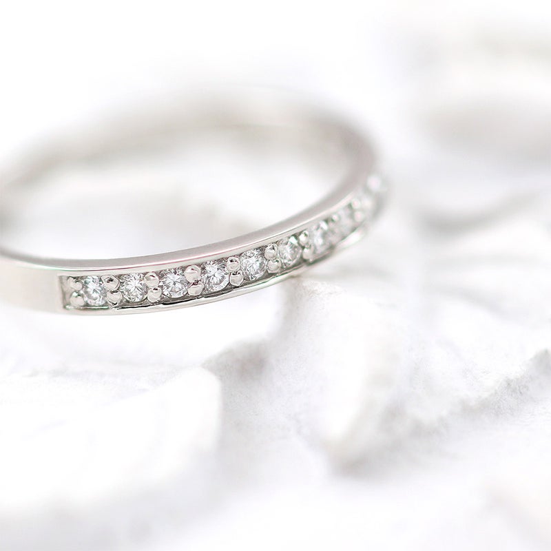 Pt950 ダイヤモンド ハーフエタニティリング_13