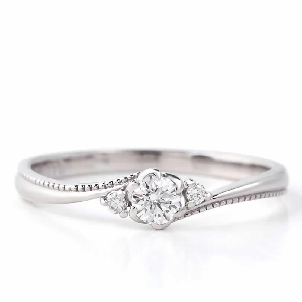 Pt950 ダイヤモンド 0.1ct up フラワーリング_02