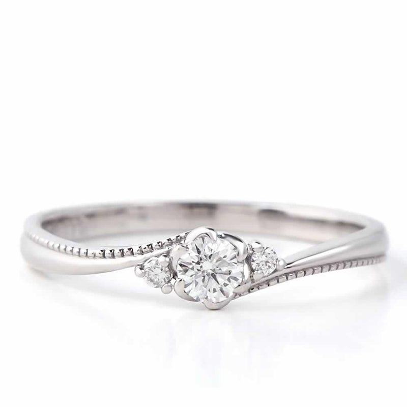 Pt950 ダイヤモンド 0.1ct up フラワーリング_02