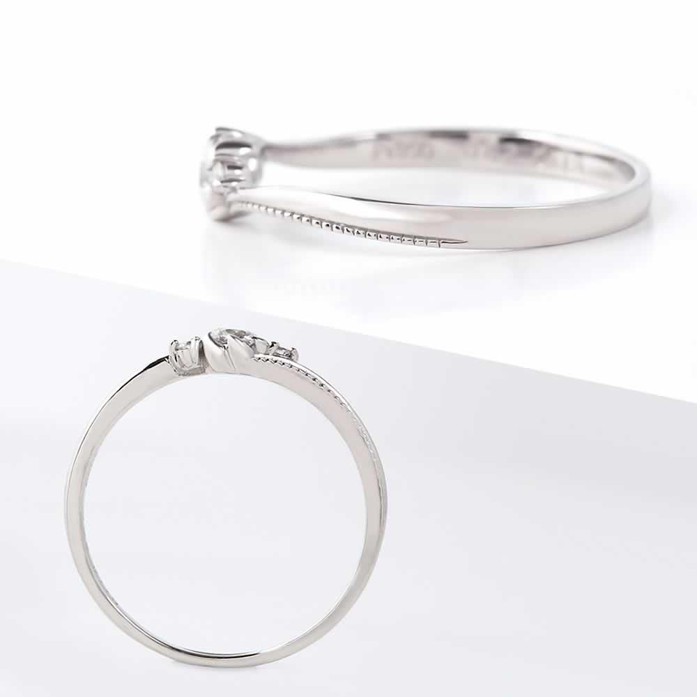 Pt950 ダイヤモンド 0.1ct up フラワーリング_04