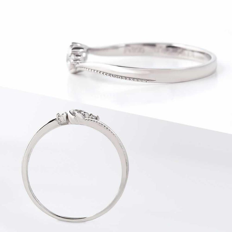 Pt950 ダイヤモンド 0.1ct up フラワーリング_04