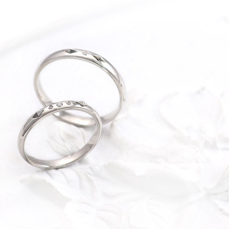 結婚指輪 PertoDeTi ダイヤモンド プラチナ ロゼンジ(ひし形) マリッジリング 【納期：約30日】_03