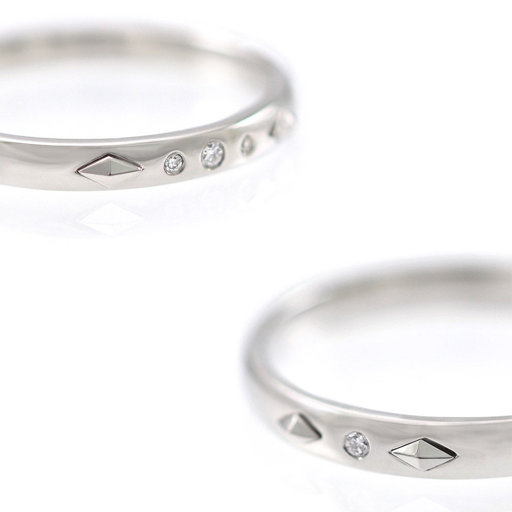 結婚指輪 PertoDeTi ダイヤモンド プラチナ ロゼンジ(ひし形) マリッジリング 【納期：約30日】_04