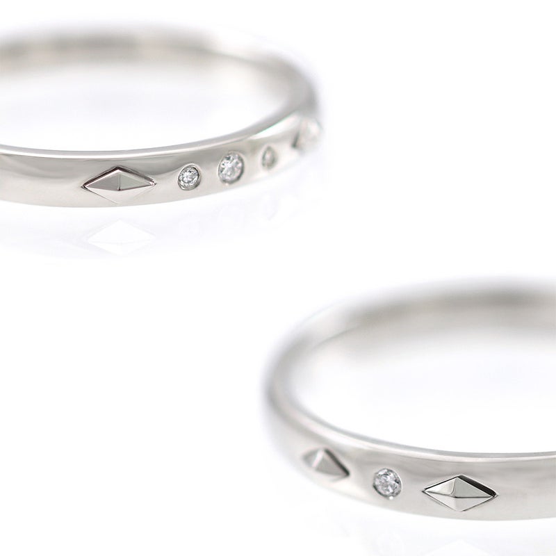 結婚指輪 PertoDeTi ダイヤモンド プラチナ ロゼンジ(ひし形) マリッジリング 【納期：約30日】_04