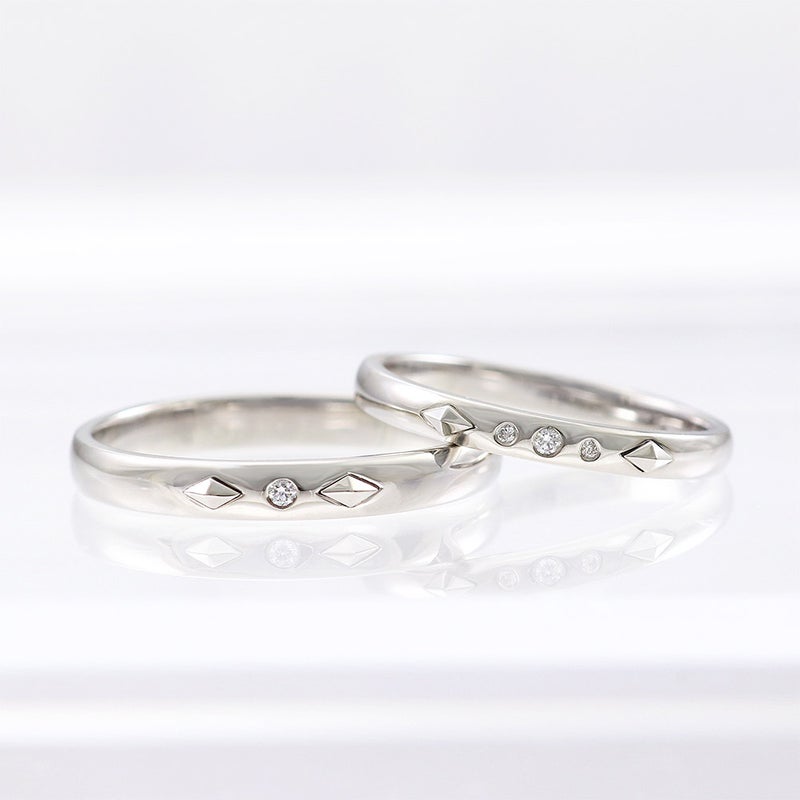 結婚指輪 PertoDeTi ダイヤモンド プラチナ ロゼンジ(ひし形) マリッジリング 【納期：約30日】_16