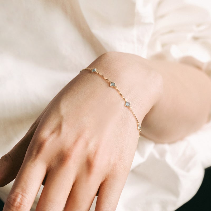 K10YG ブルートパーズ ブレスレット 11月誕生石_04