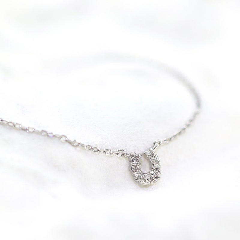 K10WG ダイヤモンド 馬蹄（ホースシュー）ブレスレット_02