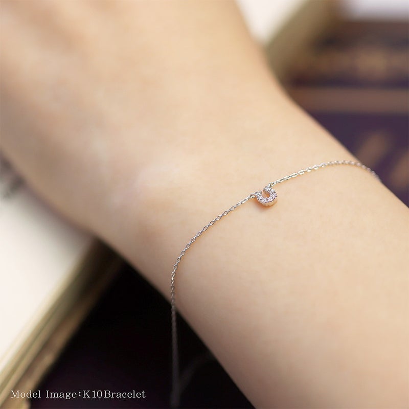 K10WG ダイヤモンド 馬蹄（ホースシュー）ブレスレット_05