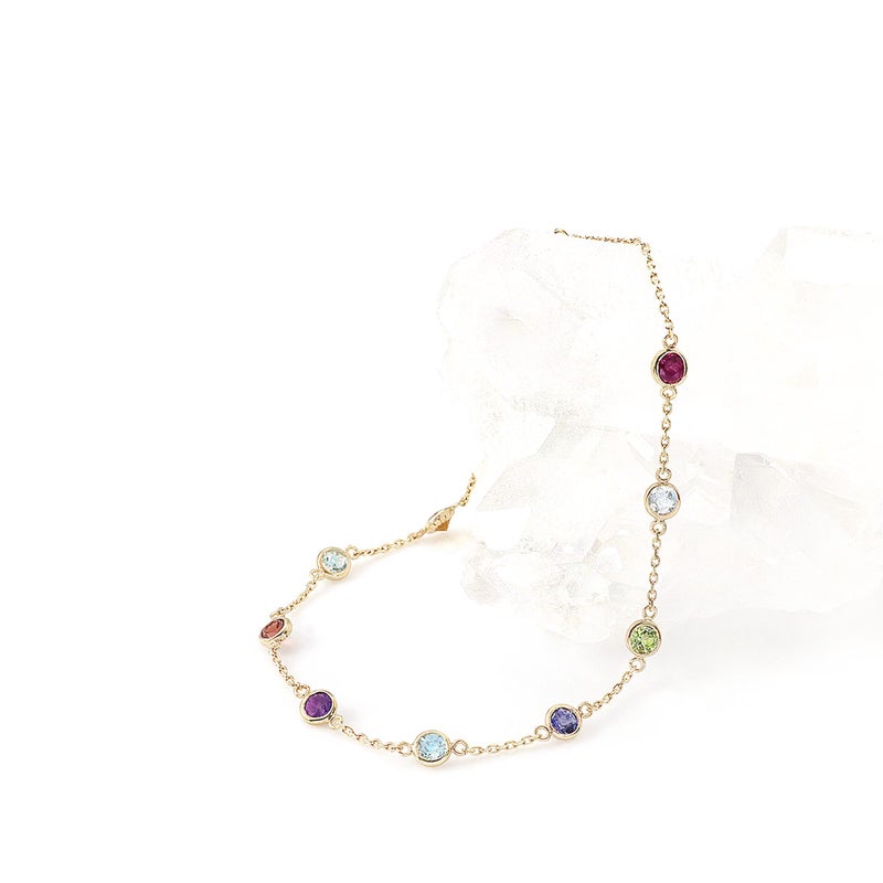 K10YG マルチストーンブレスレット_10