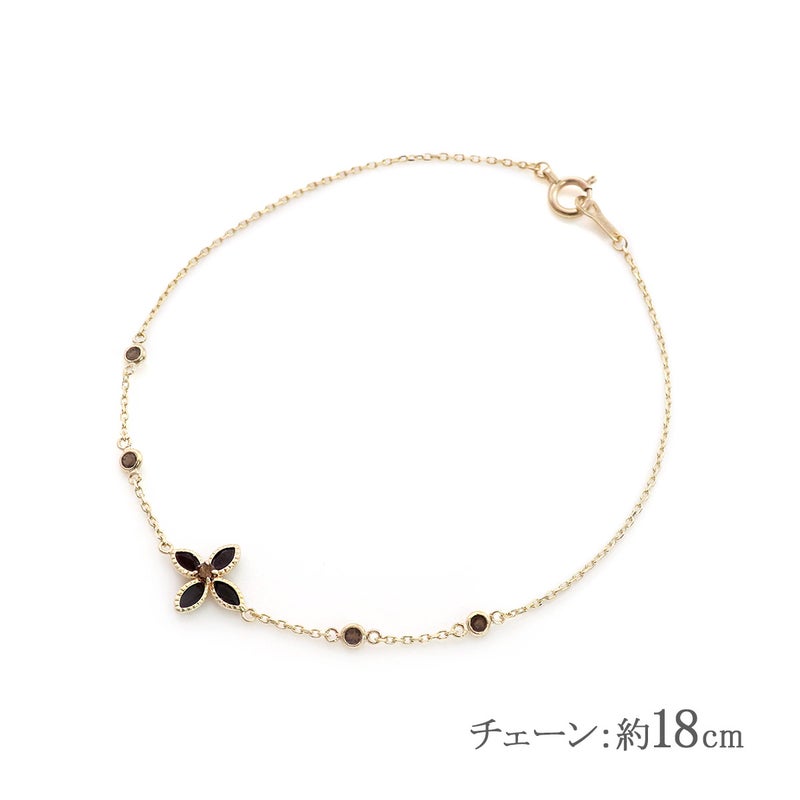 K10YG オニキス&スモーキークォーツ ブレスレット_05