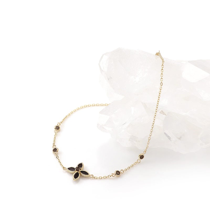 K10YG オニキス&スモーキークォーツ ブレスレット_10