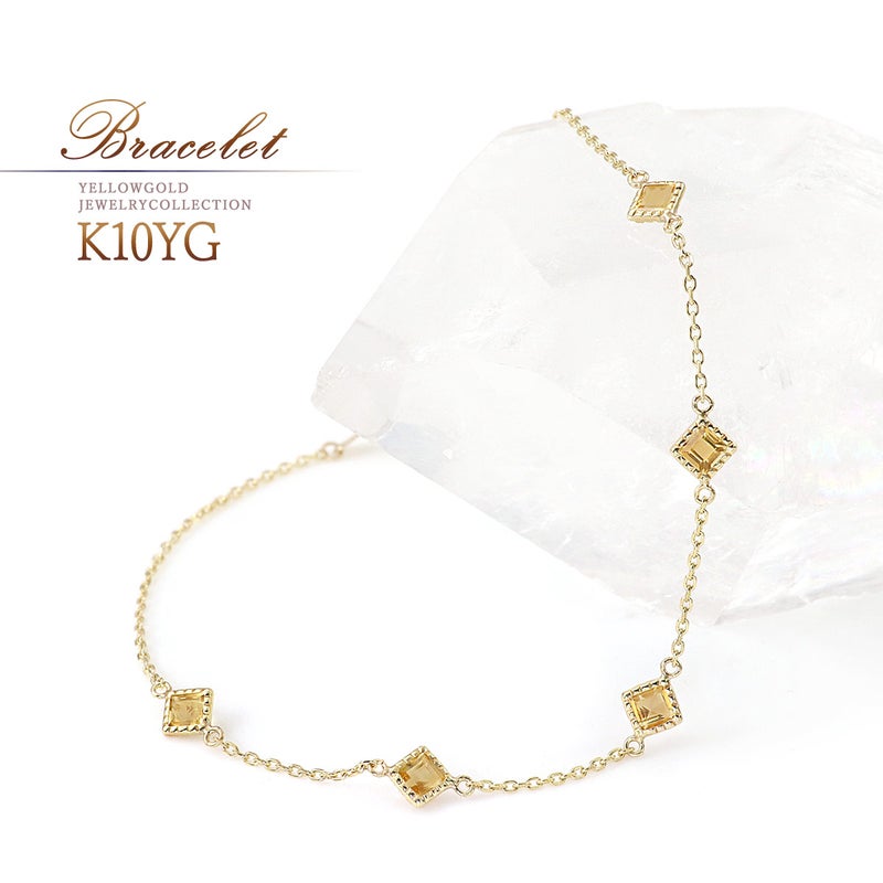 K10YG シトリン ブレスレット 11月誕生石_01